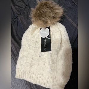 Cream beanie